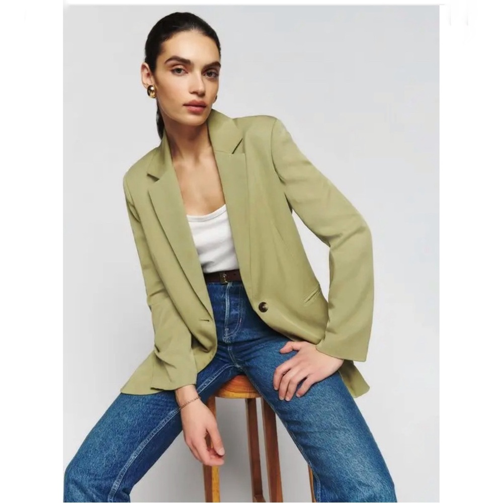 REFORMATION The Classic Blazer in “Pear” Green, sz XS, MSRP $278